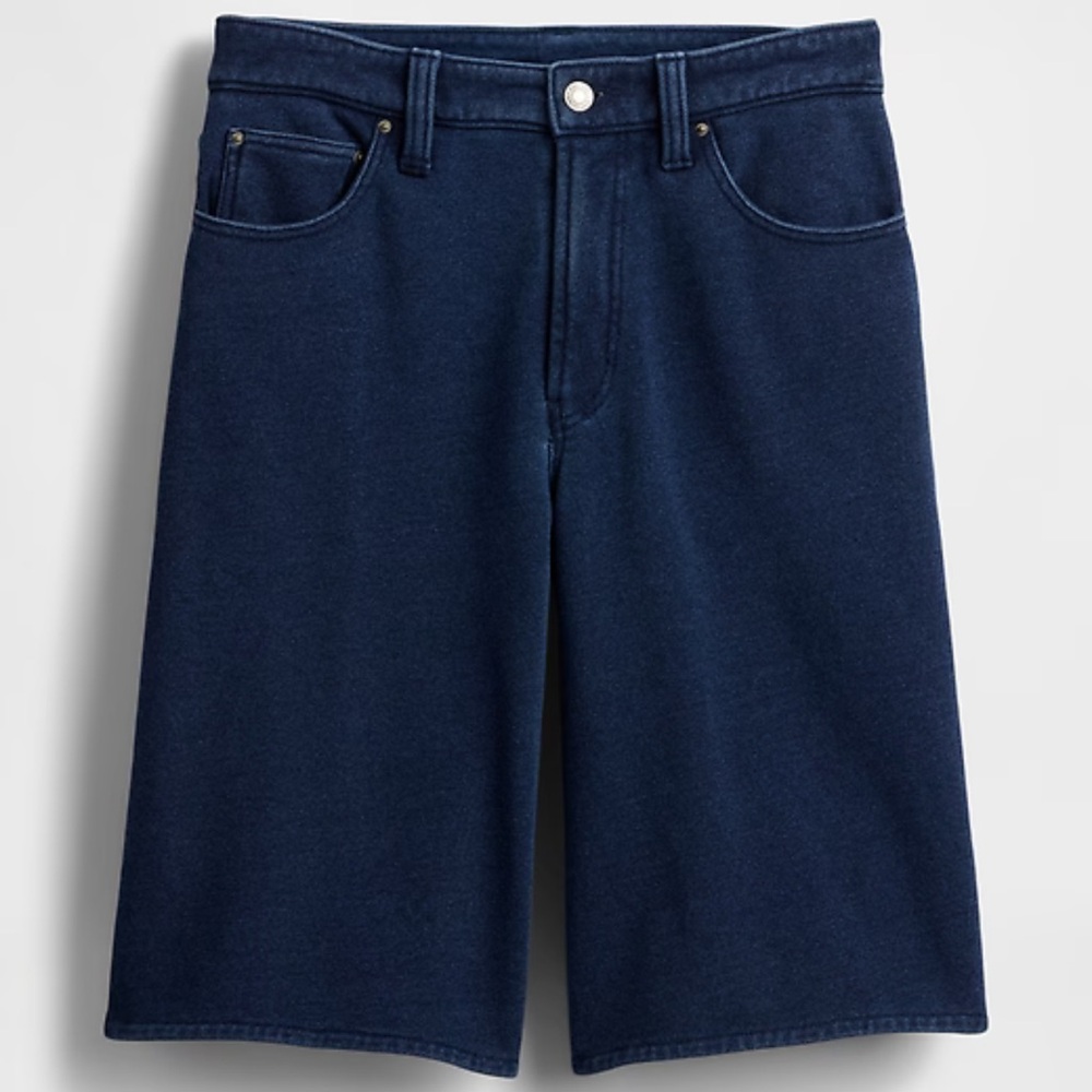 GAP Women's French Terry Denim LongLine Shorts